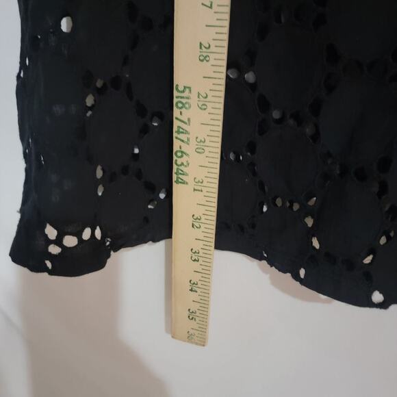 Jordan Taylor Eyelit Lace Tunic Dress Swimsuit Cover Large Boho Goth USA - Picture 6 of 9